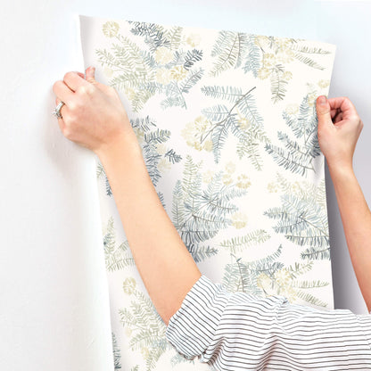 Chesapeake Oak & Moss Frith Wallpaper - Sea Green