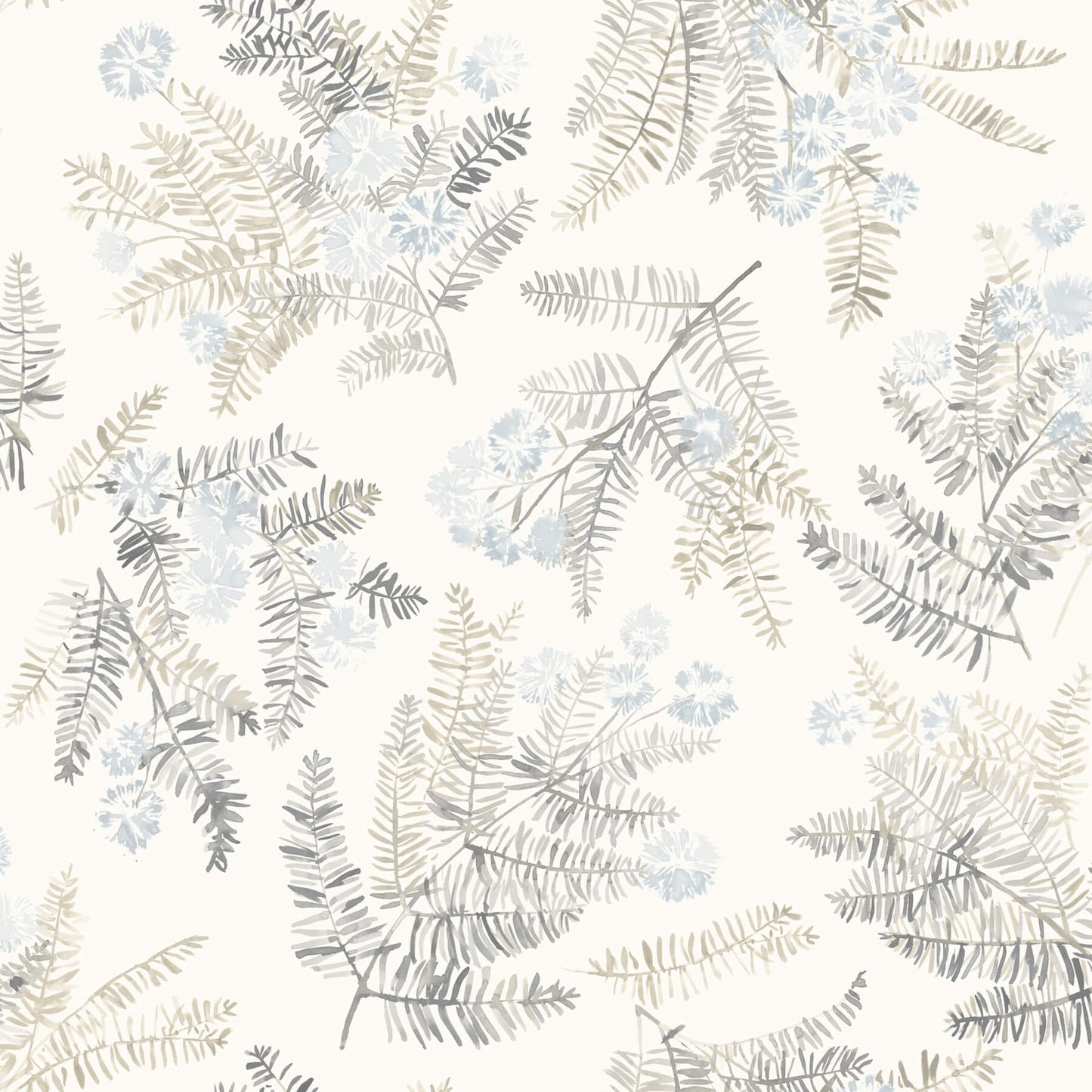 Chesapeake Oak & Moss Frith Wallpaper - Light Blue