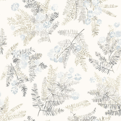 Chesapeake Oak & Moss Frith Wallpaper - Light Blue