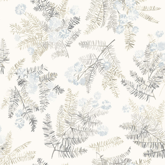 Chesapeake Oak & Moss Frith Wallpaper - Light Blue