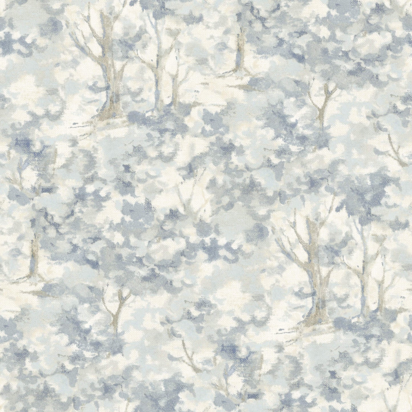 Chesapeake Oak & Moss Thicket Wallpaper - Blue