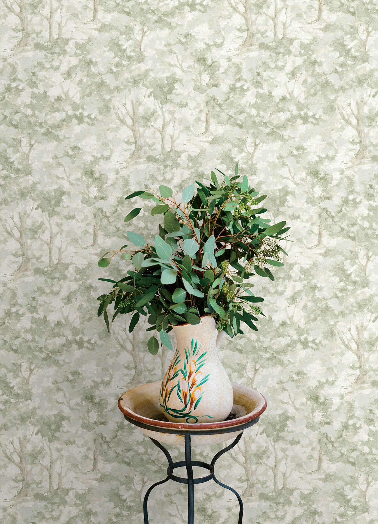 Chesapeake Oak & Moss Thicket Wallpaper - Sage