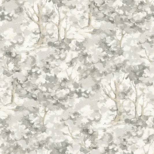 Chesapeake Oak & Moss Thicket Wallpaper - Charcoal