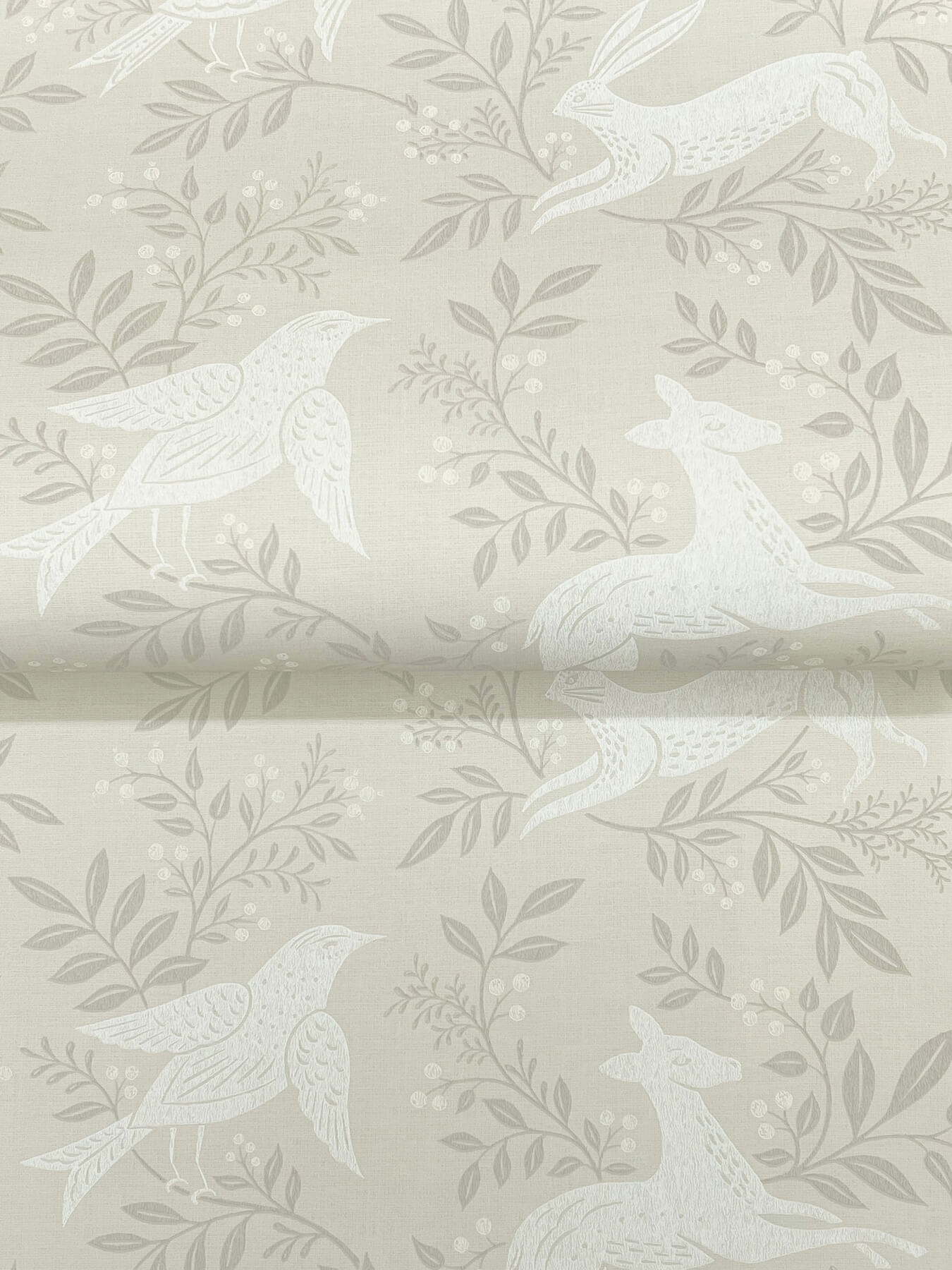 Chesapeake Oak & Moss Revelry Wallpaper - Taupe
