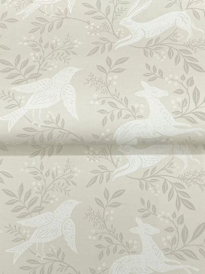 Chesapeake Oak & Moss Revelry Wallpaper - Taupe