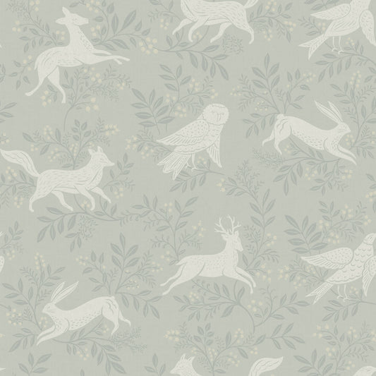 Chesapeake Oak & Moss Revelry Wallpaper - Sage