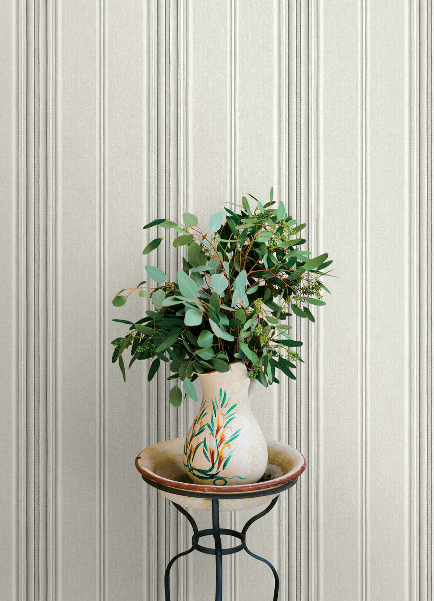 Chesapeake Oak & Moss Calvados Stripe Wallpaper - Gray