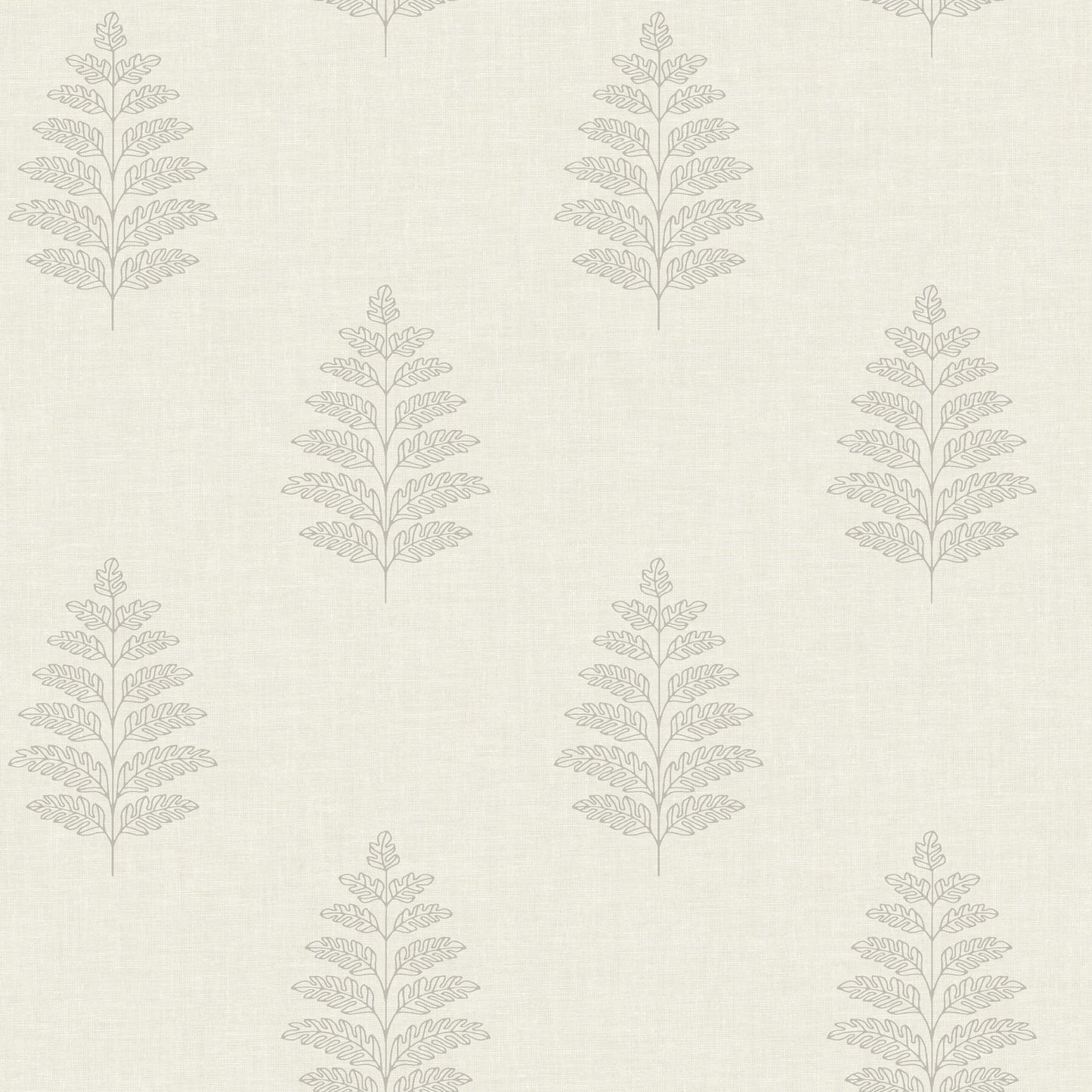 Chesapeake Oak & Moss Frond Wallpaper - Cream