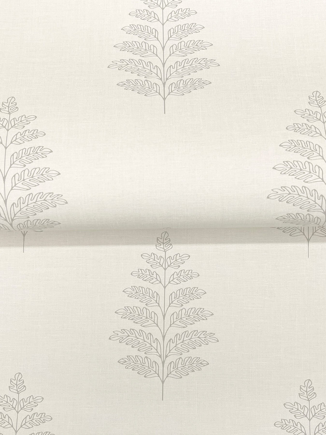 Chesapeake Oak & Moss Frond Wallpaper - Cream