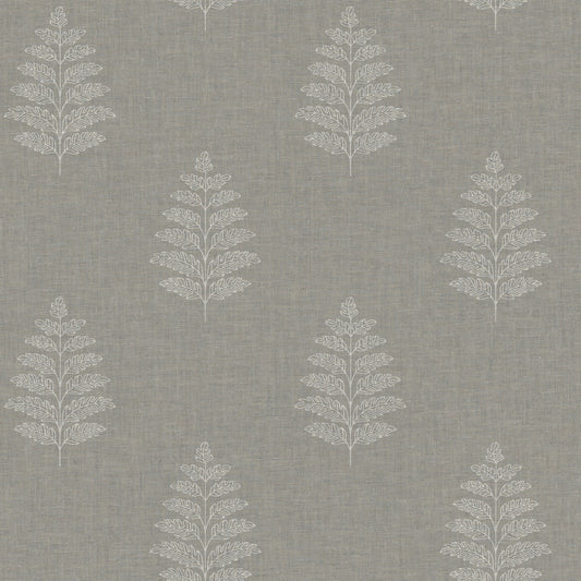 Chesapeake Oak & Moss Frond Wallpaper - Charcoal