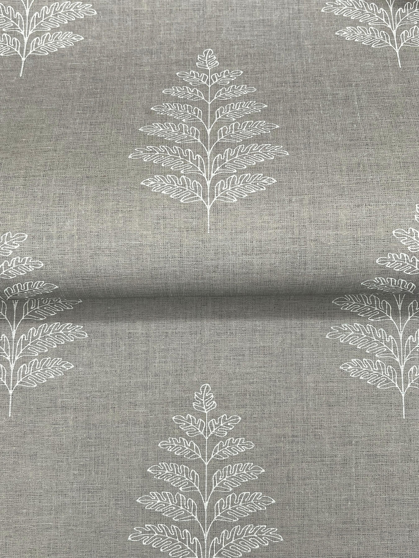 Chesapeake Oak & Moss Frond Wallpaper - Charcoal