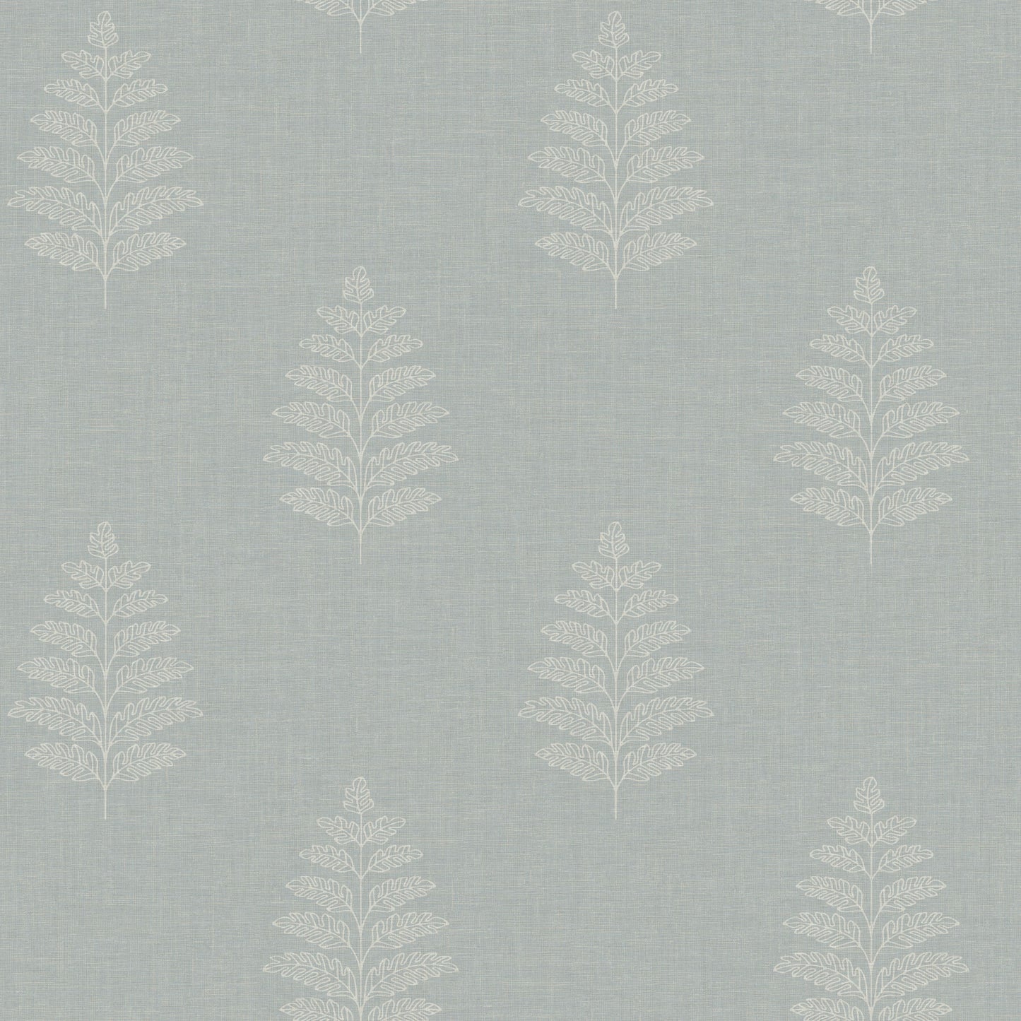 Chesapeake Oak & Moss Frond Wallpaper - Light Blue