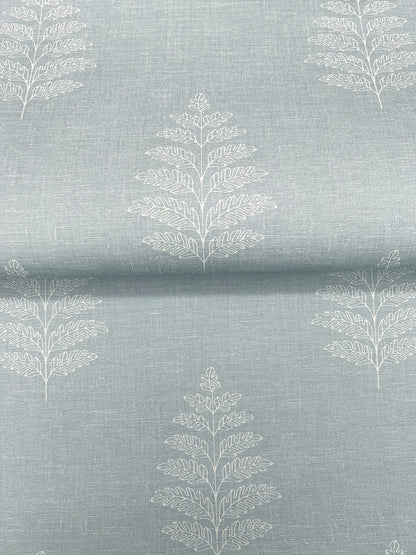 Chesapeake Oak & Moss Frond Wallpaper - Light Blue