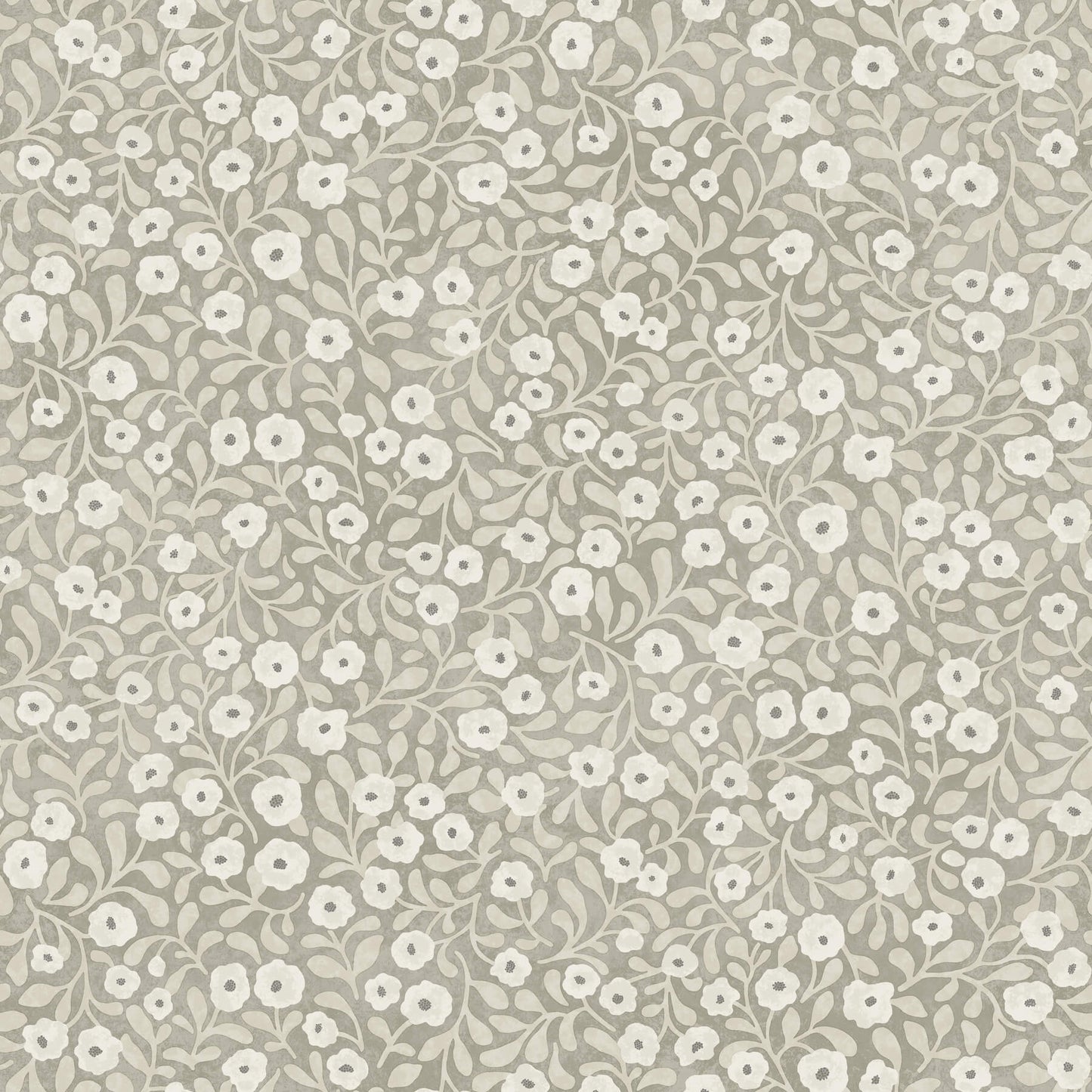 Chesapeake Oak & Moss Poppy Trail Wallpaper - Gray