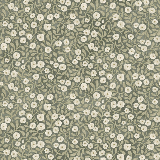 Chesapeake Oak & Moss Poppy Trail Wallpaper - Green