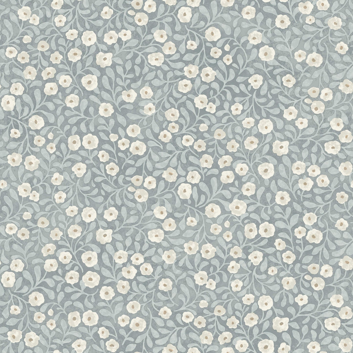 Chesapeake Oak & Moss Poppy Trail Wallpaper - Light Blue