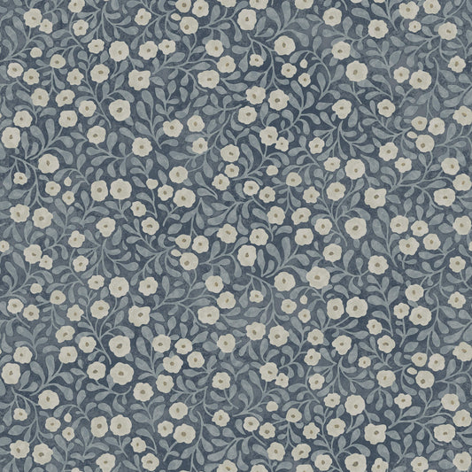 Chesapeake Oak & Moss Poppy Trail Wallpaper - Dark Blue
