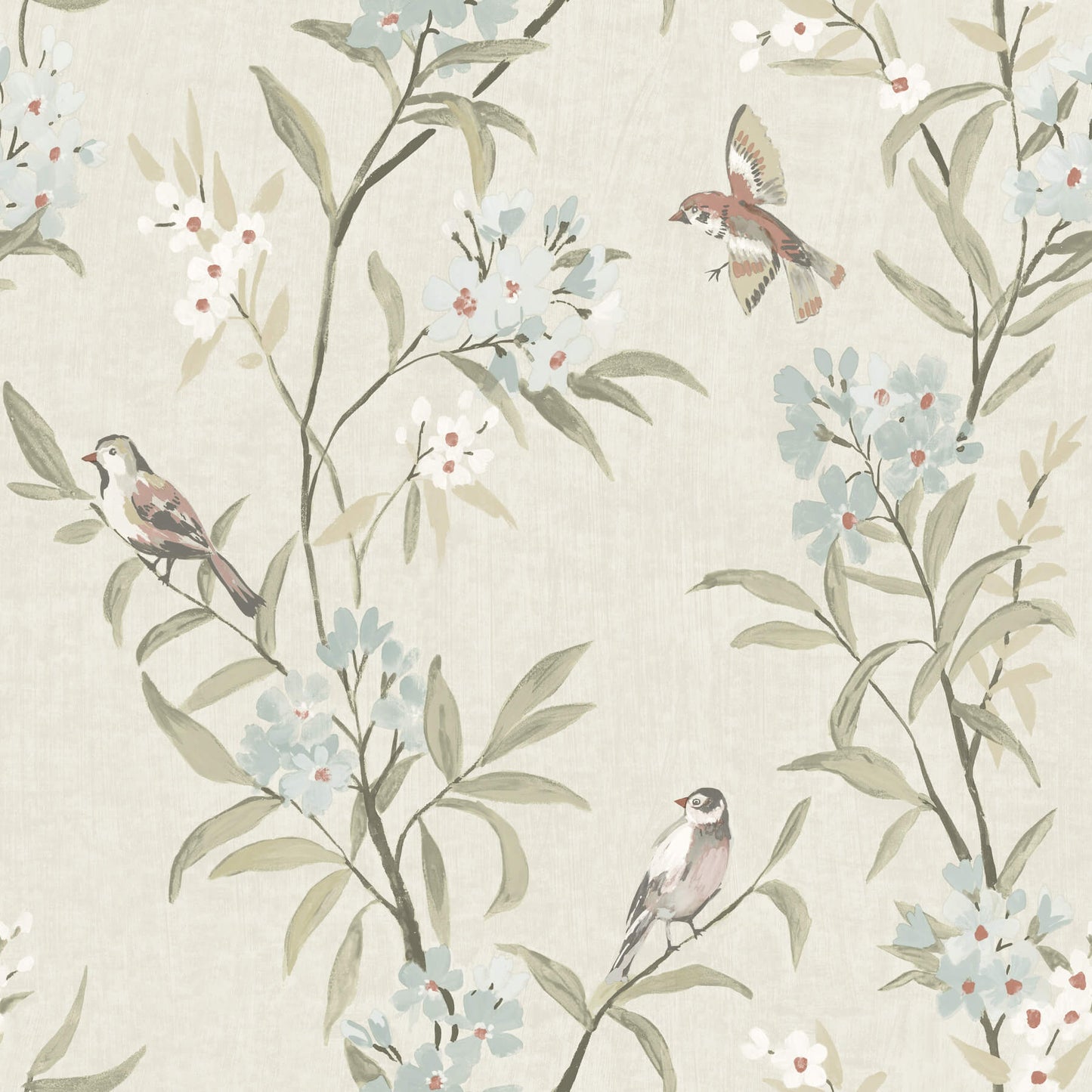 Chesapeake Oak & Moss Tea Olive Wallpaper - Beige