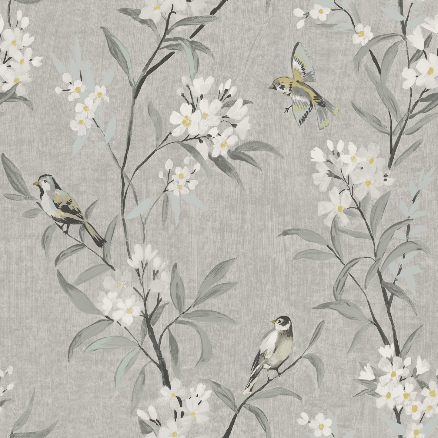 Chesapeake Oak & Moss Tea Olive Wallpaper - Gray