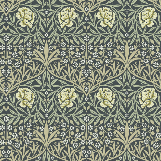 A-Street Prints Hidden Treasures Oxford Union Wallpaper - Sea Green