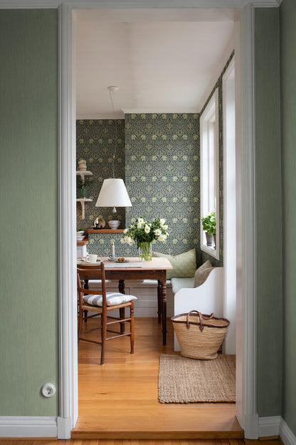 A-Street Prints Hidden Treasures Oxford Union Wallpaper - Sea Green