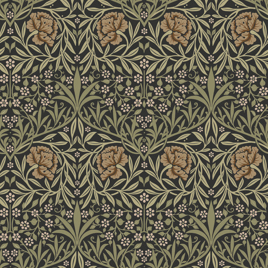 A-Street Prints Hidden Treasures Oxford Union Wallpaper - Black