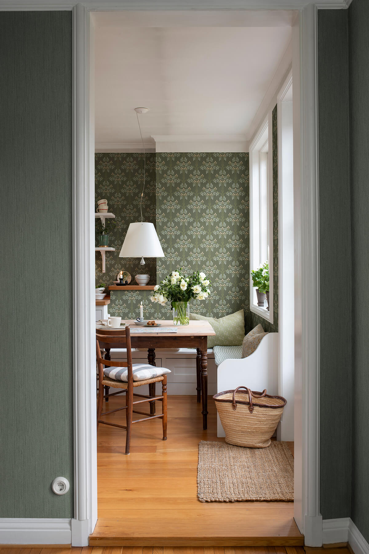 A-Street Prints Hidden Treasures Blackberry Wallpaper - Grey