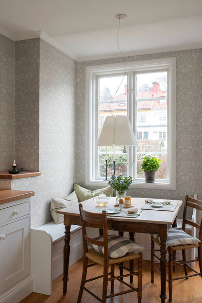 A-Street Prints Hidden Treasures Spring Thicket Wallpaper - Dove