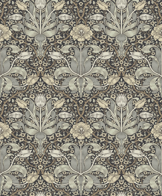 A-Street Prints Hidden Treasures Spring Thicket Wallpaper - Blue