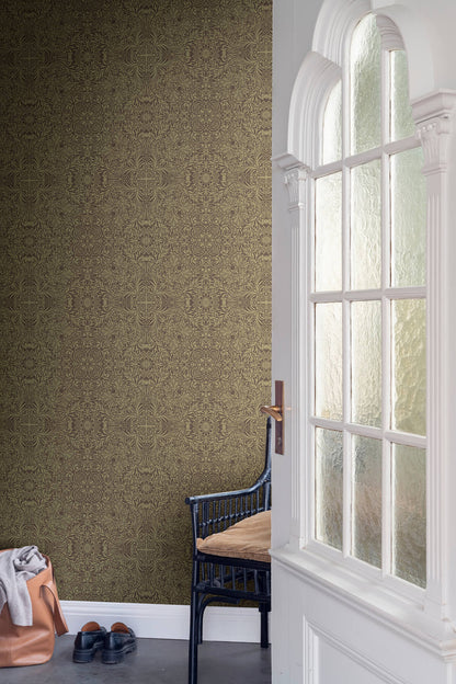 A-Street Prints Hidden Treasures Ceiling Wallpaper - Brown