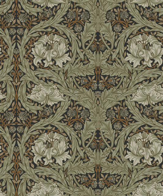 A-Street Prints Hidden Treasures African Marigold Wallpaper - Black