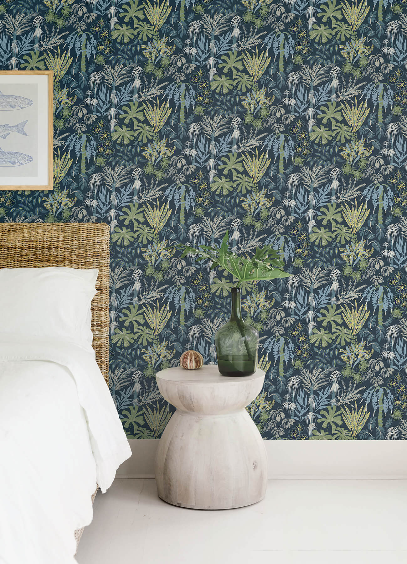 A-Street Prints Sea Salt Everglades Wallpaper - Teal