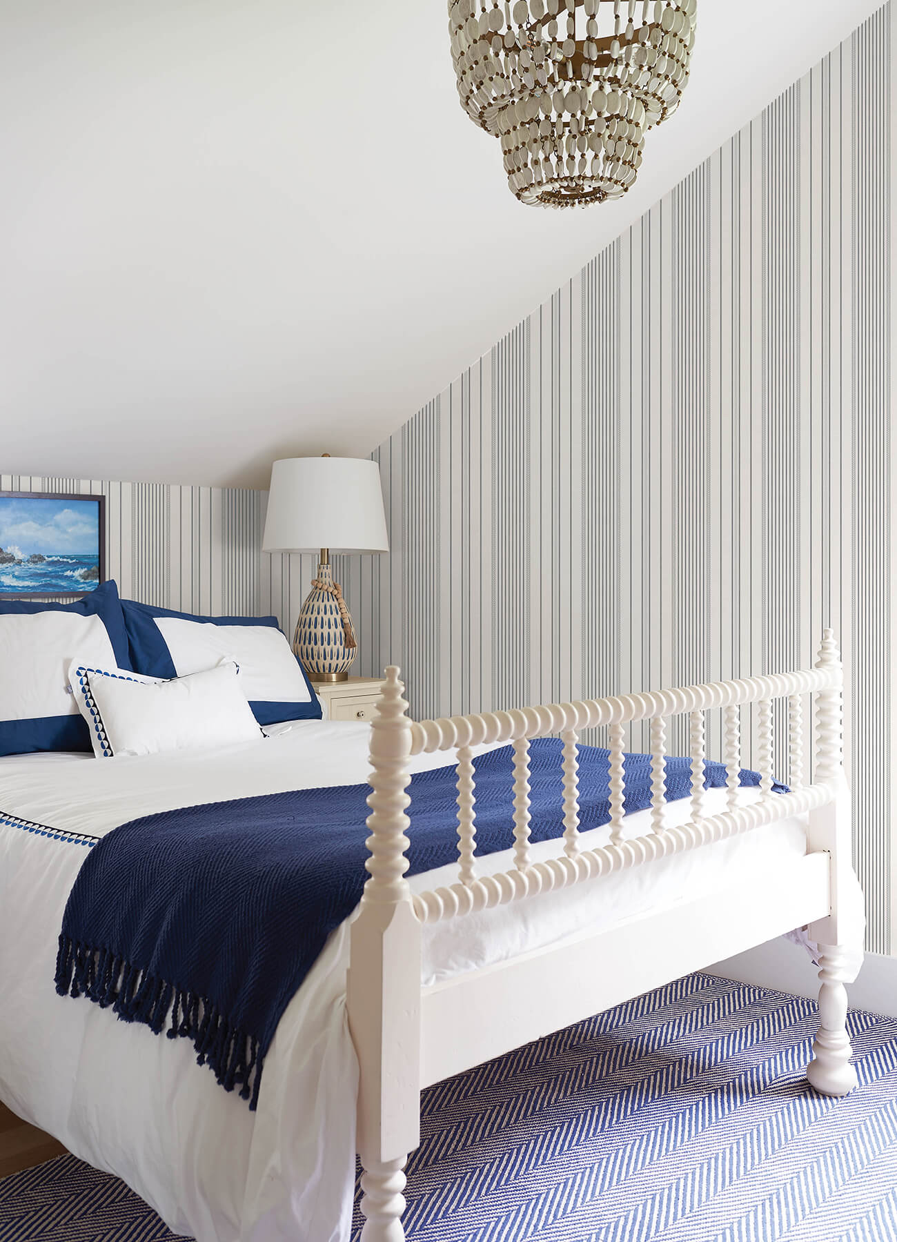 A-Street Prints Sea Salt Navarres Stripe Wallpaper - Charcoal