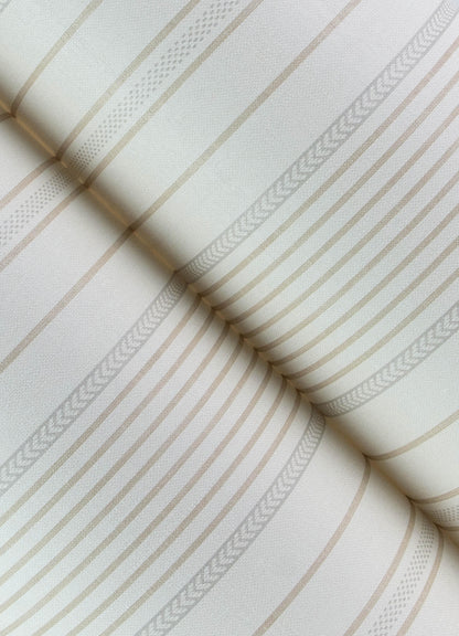 A-Street Prints Sea Salt Navarres Stripe Wallpaper - Neutral