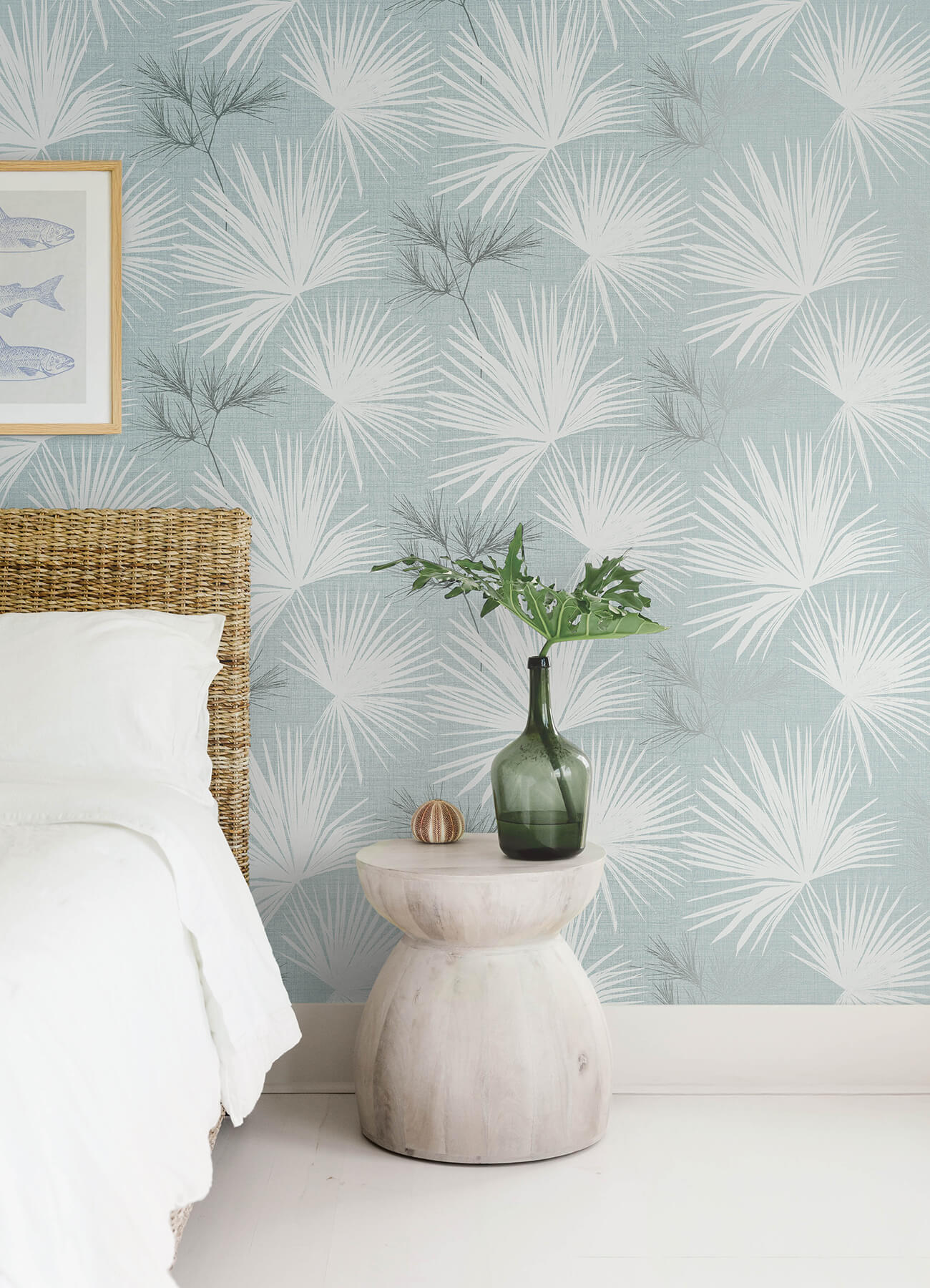 A-Street Prints Sea Salt Hatteras Wallpaper - Sky Blue