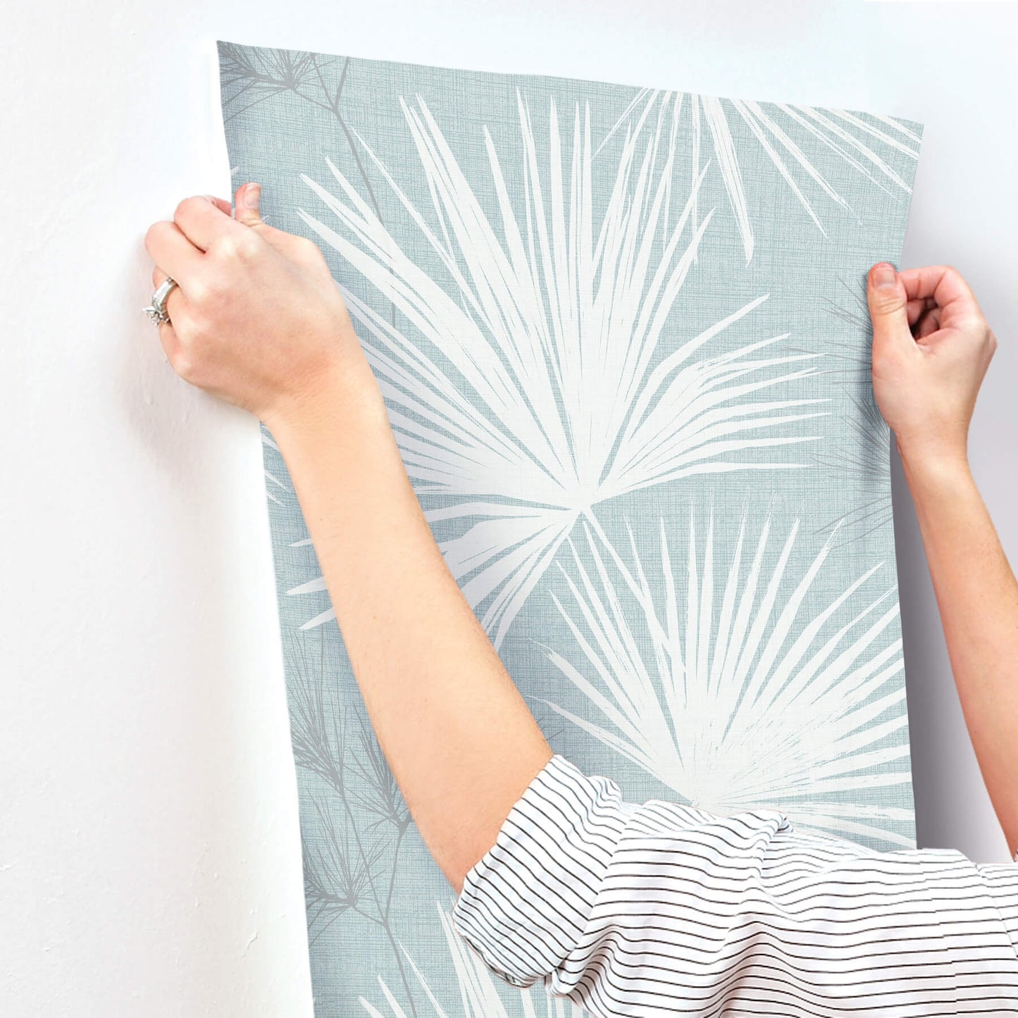 A-Street Prints Sea Salt Hatteras Wallpaper - Sky Blue