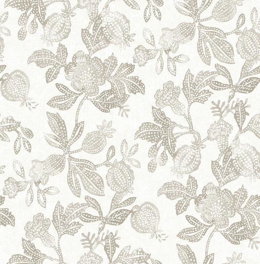 A-Street Prints Sea Salt Beach Rose Wallpaper - Neutral