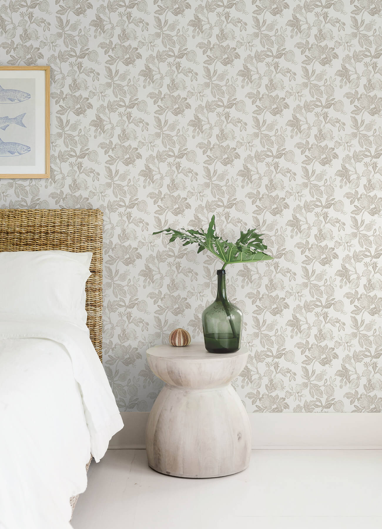 A-Street Prints Sea Salt Beach Rose Wallpaper - Neutral