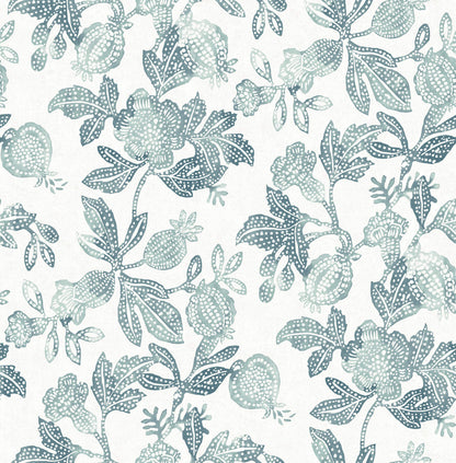 A-Street Prints Sea Salt Beach Rose Wallpaper - Teal