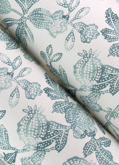 A-Street Prints Sea Salt Beach Rose Wallpaper - Teal