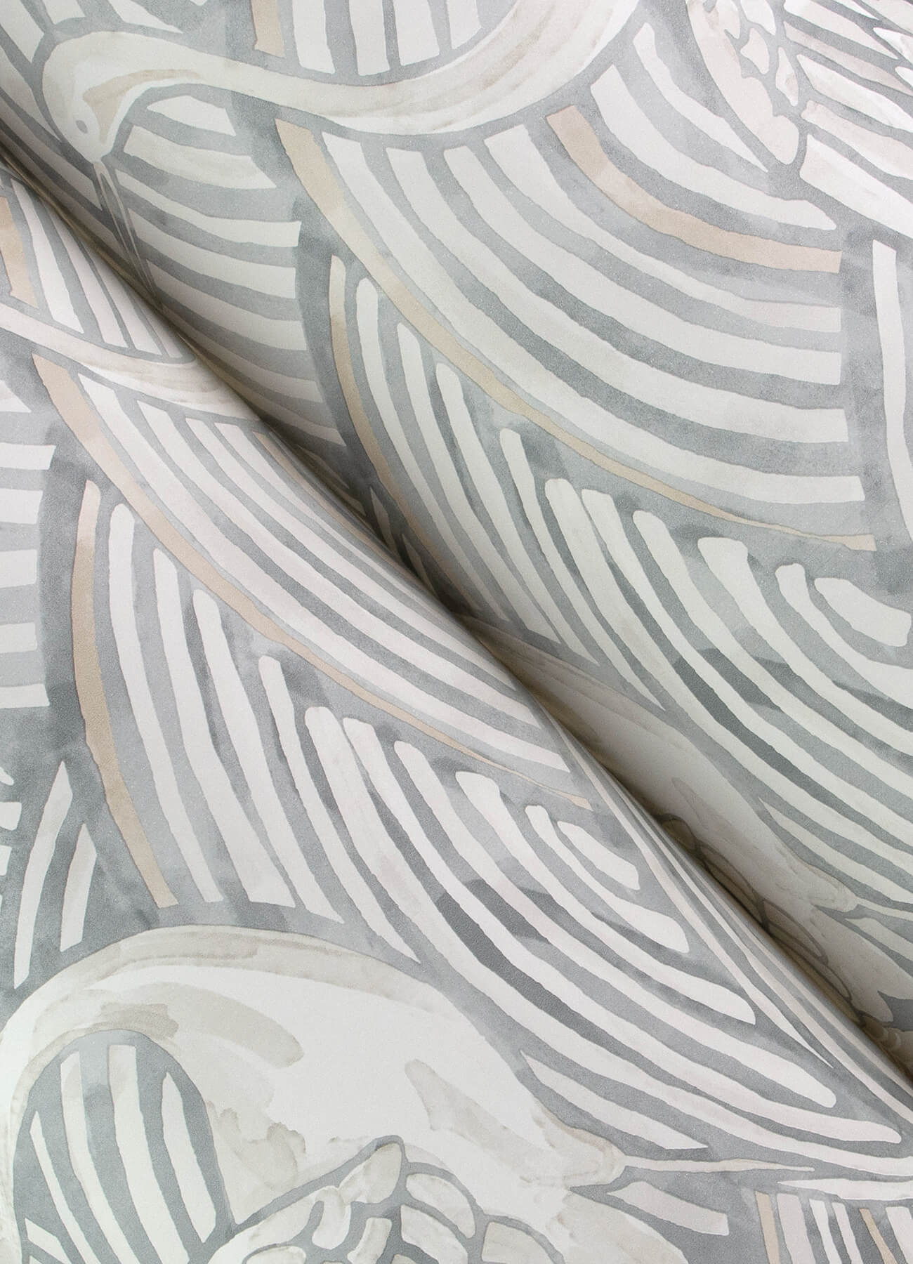 A-Street Prints Sea Salt Egret Wallpaper - Slate