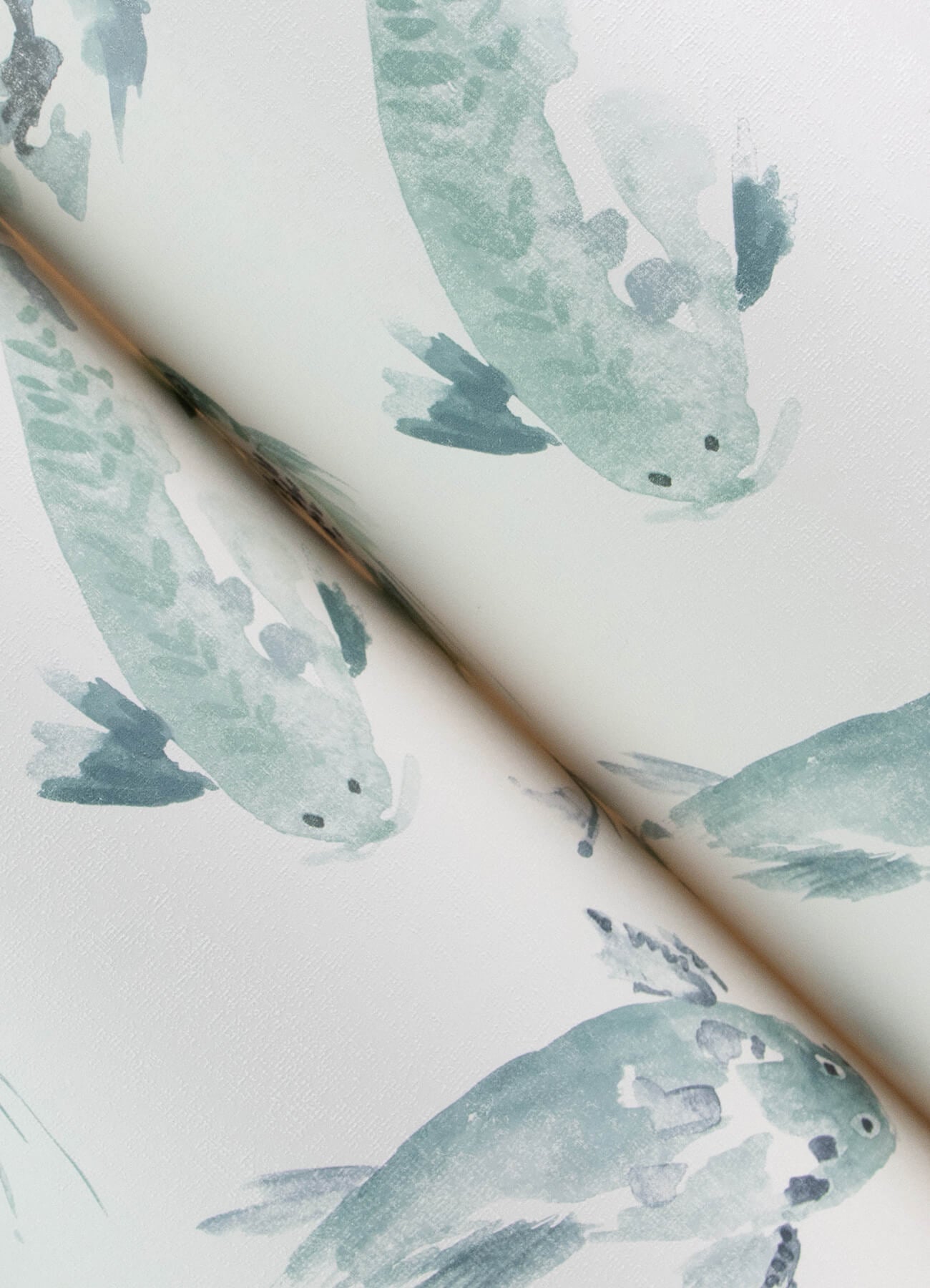 A-Street Prints Sea Salt Koi Wallpaper - Seafoam