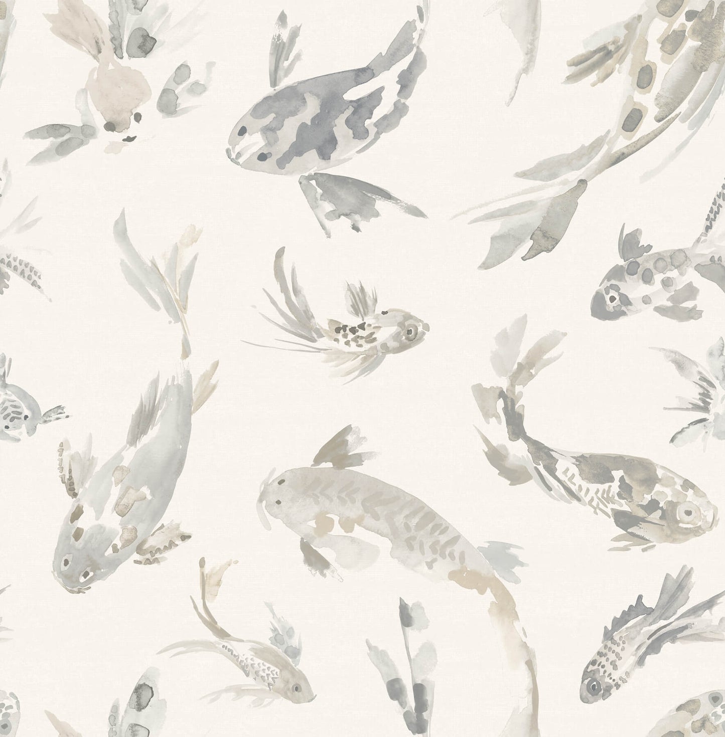 A-Street Prints Sea Salt Koi Wallpaper - Stone