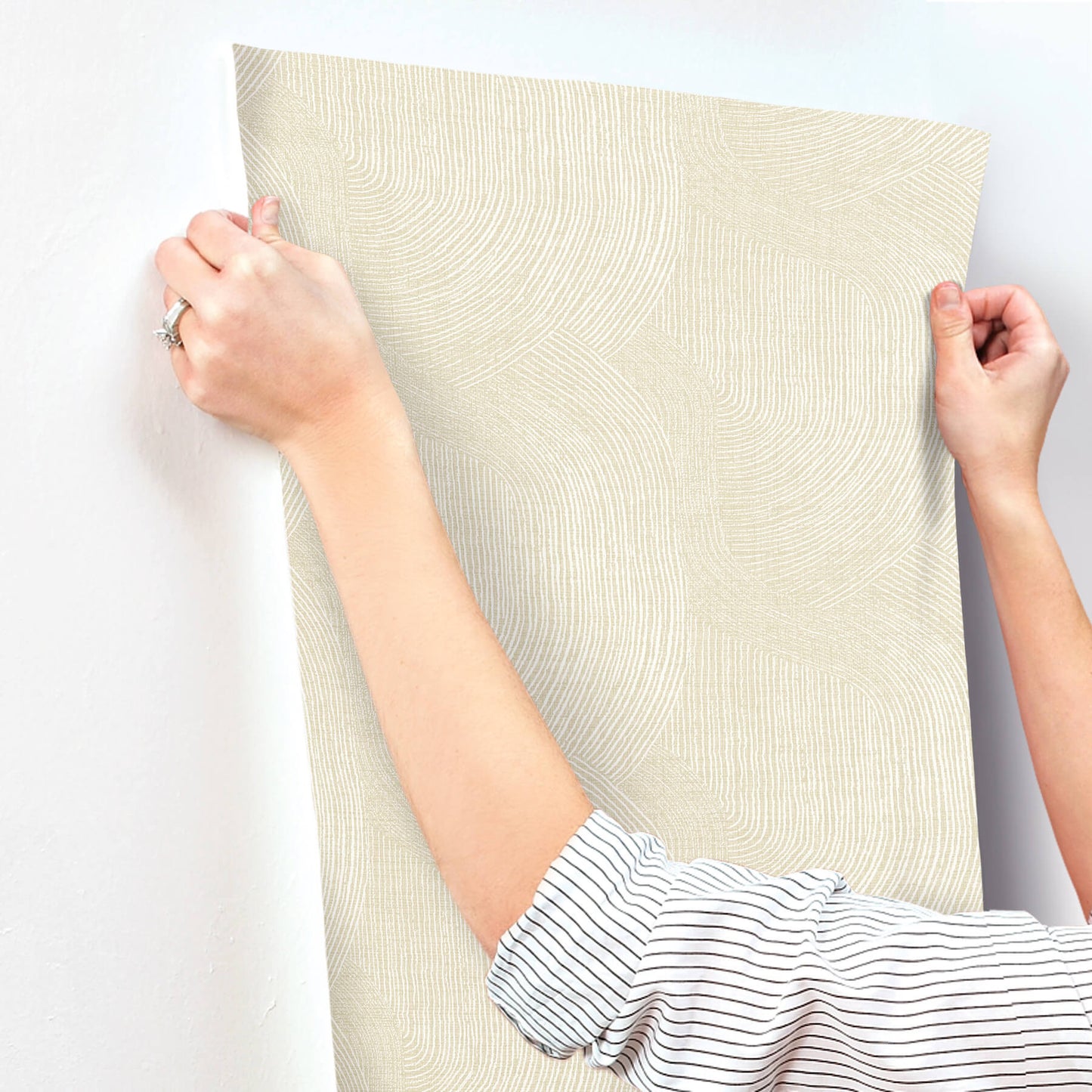 A-Street Prints Sea Salt Folly Wallpaper - Champagne