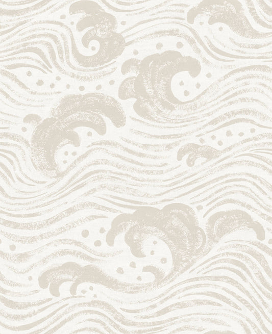 A-Street Prints Sea Salt Swell Wallpaper - Beige