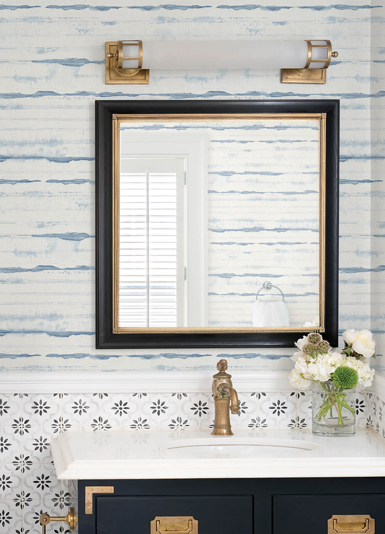 A-Street Prints Sea Salt Destin Wallpaper - Blue