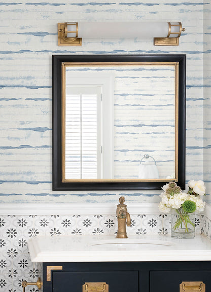 A-Street Prints Sea Salt Destin Wallpaper - Blue