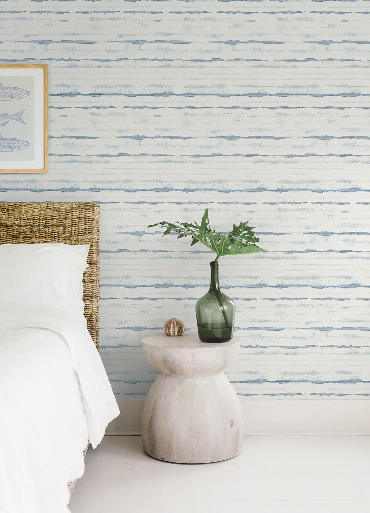 A-Street Prints Sea Salt Destin Wallpaper - Blue