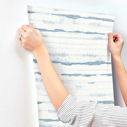 A-Street Prints Sea Salt Destin Wallpaper - Blue
