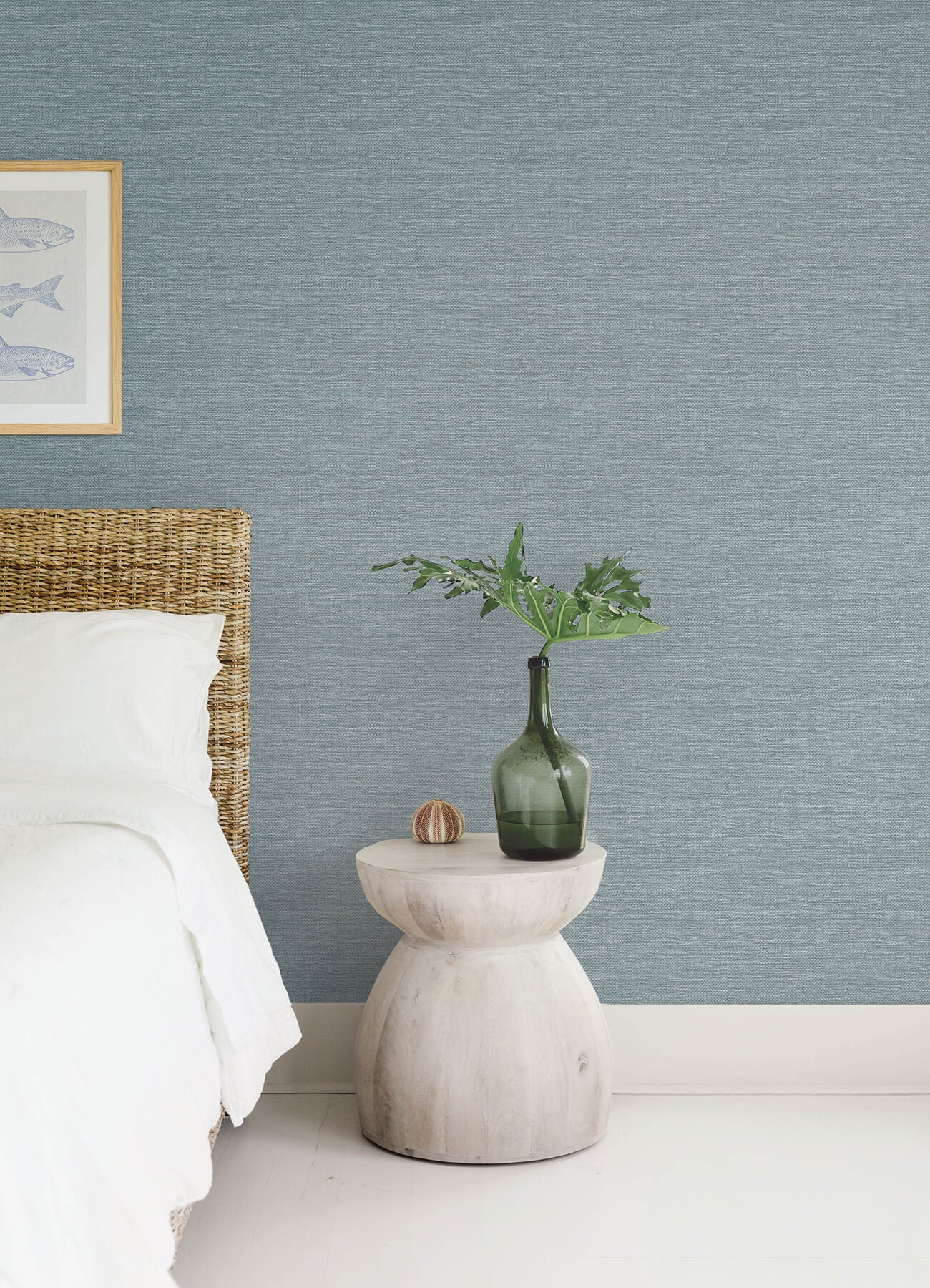 A-Street Prints Sea Salt Malin Wallpaper - Denim